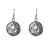 Sterling silver domed profile earring with Matterhorn and Edelweiss design by Gexist®