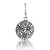 Sterling silver earring with flat profile Edelweiss design by Gexist®
