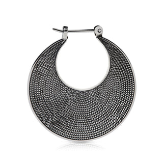 Sterling silver earrings in an ethno etruscan oxidised style by Gexist®