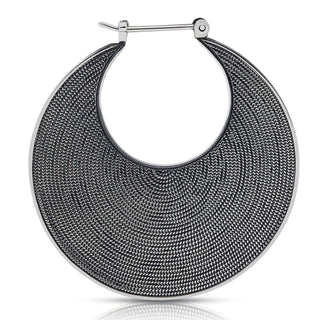 Sterling silver earrings in an ethno etruscan oxidised style by Gexist®