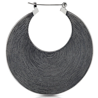 Sterling silver earrings in an ethno etruscan oxidised style by Gexist®