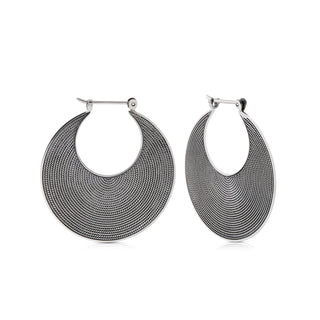 Sterling silver earrings in an ethno etruscan oxidised style by Gexist®