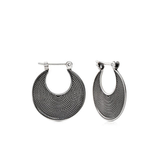 Sterling silver earrings in an ethno etruscan oxidised style by Gexist®