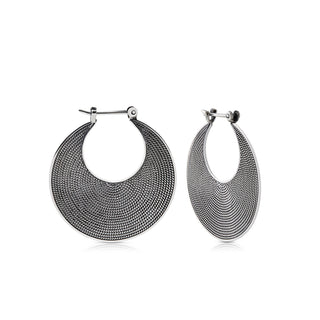 Sterling silver earrings in an ethno etruscan oxidised style by Gexist®