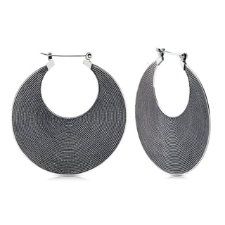 Sterling silver earrings in an ethno etruscan oxidised style by Gexist®