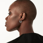 Sterling silver earrings in an ethno oriental style with a touch of oxidation by Gexist®