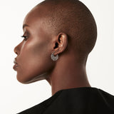 Sterling silver earrings in an ethno oriental style with a touch of oxidation by Gexist®