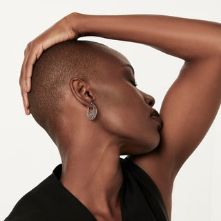 Sterling silver earrings in an ethno oriental style with a touch of oxidation by Gexist®