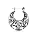 Sterling silver earrings in an ethno oriental style with a touch of oxidation by Gexist®