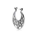 Sterling silver earrings in an ethno oriental style with a touch of oxidation by Gexist®