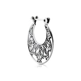 Sterling silver earrings in an ethno oriental style with a touch of oxidation by Gexist®