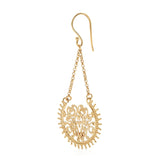 Sterling silver earrings in an oriental style with a touch of oxidation by Gexist®