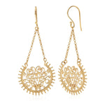Sterling silver earrings in an oriental style with a touch of oxidation by Gexist®