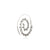 Sterling silver earrings in the shape of an oxidised spiral by Gexist®
