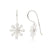 Sterling silver earrings with a small daisy flower by Gexist®