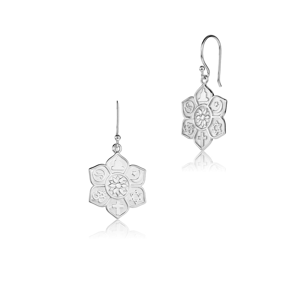 Sterling silver earrings, world religions by Gexist®