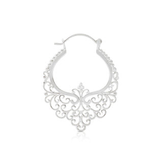Sterling silver ethno hoop earrings by Gexist®