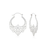 Sterling silver ethno hoop earrings by Gexist®