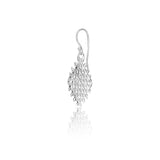 Sterling silver flower of life diamond shaped pendant earrings by Gexist®