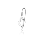 Sterling silver heart shaped earrings by Gexist®