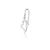 Sterling silver heart shaped earrings by Gexist®