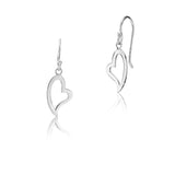 Sterling silver heart shaped earrings by Gexist®