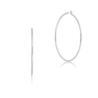 Sterling silver hoop earrings 60mm by Gexist®