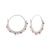 Sterling silver hoop earrings with garnet beads by Gexist®