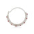 Sterling silver hoop earrings with garnet beads by Gexist®