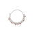 Sterling silver hoop earrings with garnet beads by Gexist®
