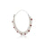 Sterling silver hoop earrings with garnet beads by Gexist®
