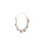 Sterling silver hoop earrings with garnet beads by Gexist®