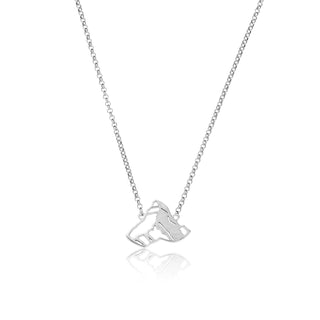 Sterling silver necklace and domed profile Pendant with Matterhorn motif by Gexist®