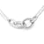 Sterling silver necklace made up of rings of different sizes with a shiny and brushed finish held by a triple oval rolo chain by Gexist®