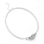 Sterling silver necklace made up of rings of different sizes with a shiny and brushed finish held by a triple oval rolo chain by Gexist®