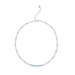 Sterling silver necklace with faceted tanzanite beads by Gexist®