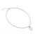 Sterling silver necklace with marine link chain featuring an elegant flat oval pendant with brushed finish by Gexist®
