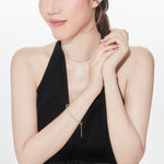 Sterling silver necklace with yellow gold plating sterling silver beads and faceted amazonite beads by Gexist®