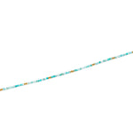 Sterling silver necklace with yellow gold plating sterling silver beads and faceted amazonite beads by Gexist®