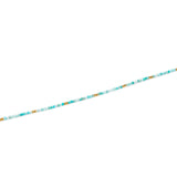 Sterling silver necklace with yellow gold plating sterling silver beads and faceted amazonite beads by Gexist®