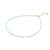 Sterling silver necklace with yellow gold plating sterling silver beads and faceted amazonite beads by Gexist®