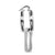 Sterling silver pendant earrings made of 2 rectangles with different finishes by Gexist®