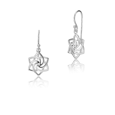 Sterling silver pendant earrings with a beautiful Celtic star design by Gexist®