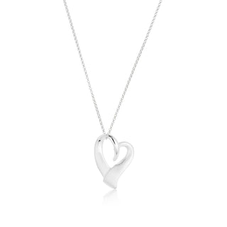 Sterling silver pendant in the shape of a spiral heart by Gexist®