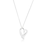 Sterling silver pendant in the shape of a spiral heart by Gexist®