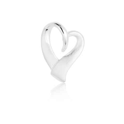 Sterling silver pendant in the shape of a spiral heart by Gexist®