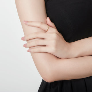 Sterling silver ring and yellow gold plating ethno style with small engravings by Gexist®