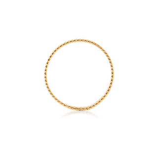 Sterling silver ring and yellow gold plating with shiny twist by Gexist®