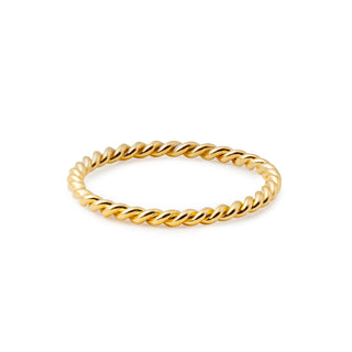 Sterling silver ring and yellow gold plating with twist by Gexist®