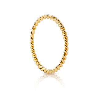 Sterling silver ring and yellow gold plating with twist by Gexist®